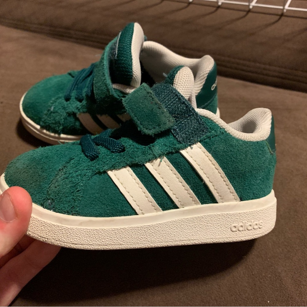 Adidas Grand Court 2.0 Toddler/Baby Sneakers - Collegiate Green/ White Size 6